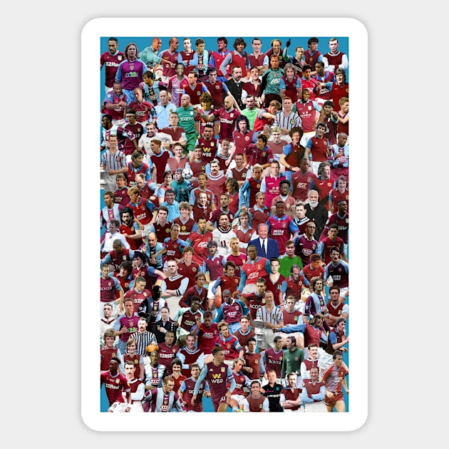 aston villa football club legends prints posters squad team Sticker by madein1874